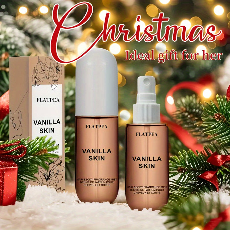 [Fresh Vanilla Perfume] Alcohol Free, Fresh Fragrance Vanilla Coconut Hair And Body Perfume Spray, 1.7oz Perfume - Very Suitable for Dating And Parties, Perfect Gift for Any Occasion, Valentine's Day Gift