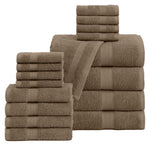 16 Piece Bath Towel Set, Red Towels, Luxury Cotton Towels, Soft & Skincare High Absorbent & Quick Drying, Ideal for Bathroom, Spa, Pool, Salons, Red Christmas Towels