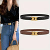 1pc Vintage-Style PU Leather Belt with Golden Alloy Buckle - Black or Brown, Multiple Lengths Available, Perfect for Jeans, Casual Wear, and Everyday Outfits