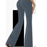 1 pair of Women's bootleg yoga pants, tummy control fitness leggings with non-transparent flared design