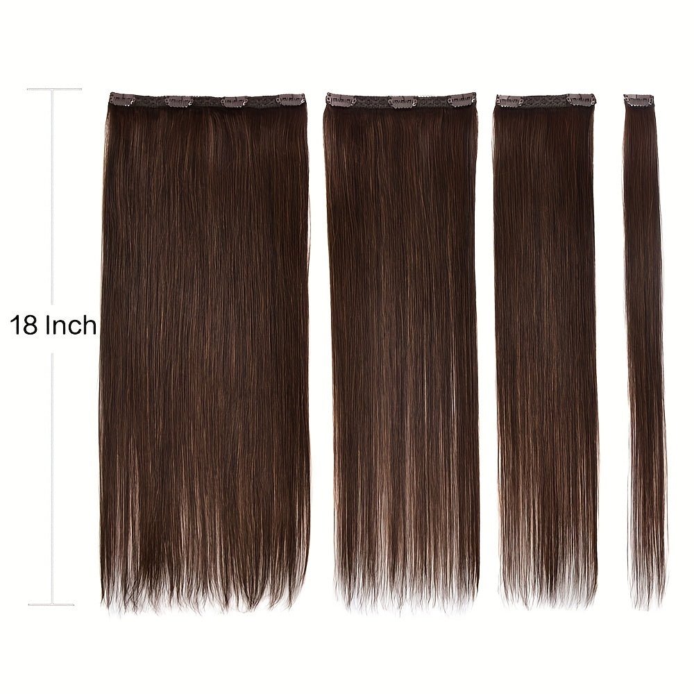 Clip in Hair Extensions Remy Human Hair Clip in Human Hair Natural Straight Clip in Extensions Full Head 7pcs 2.47 oz Long Straight Real Hair