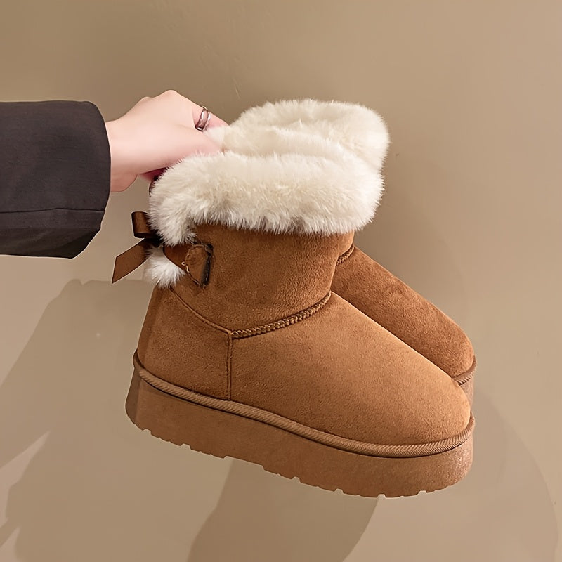 Warm Fleece-Lined Snow Boots