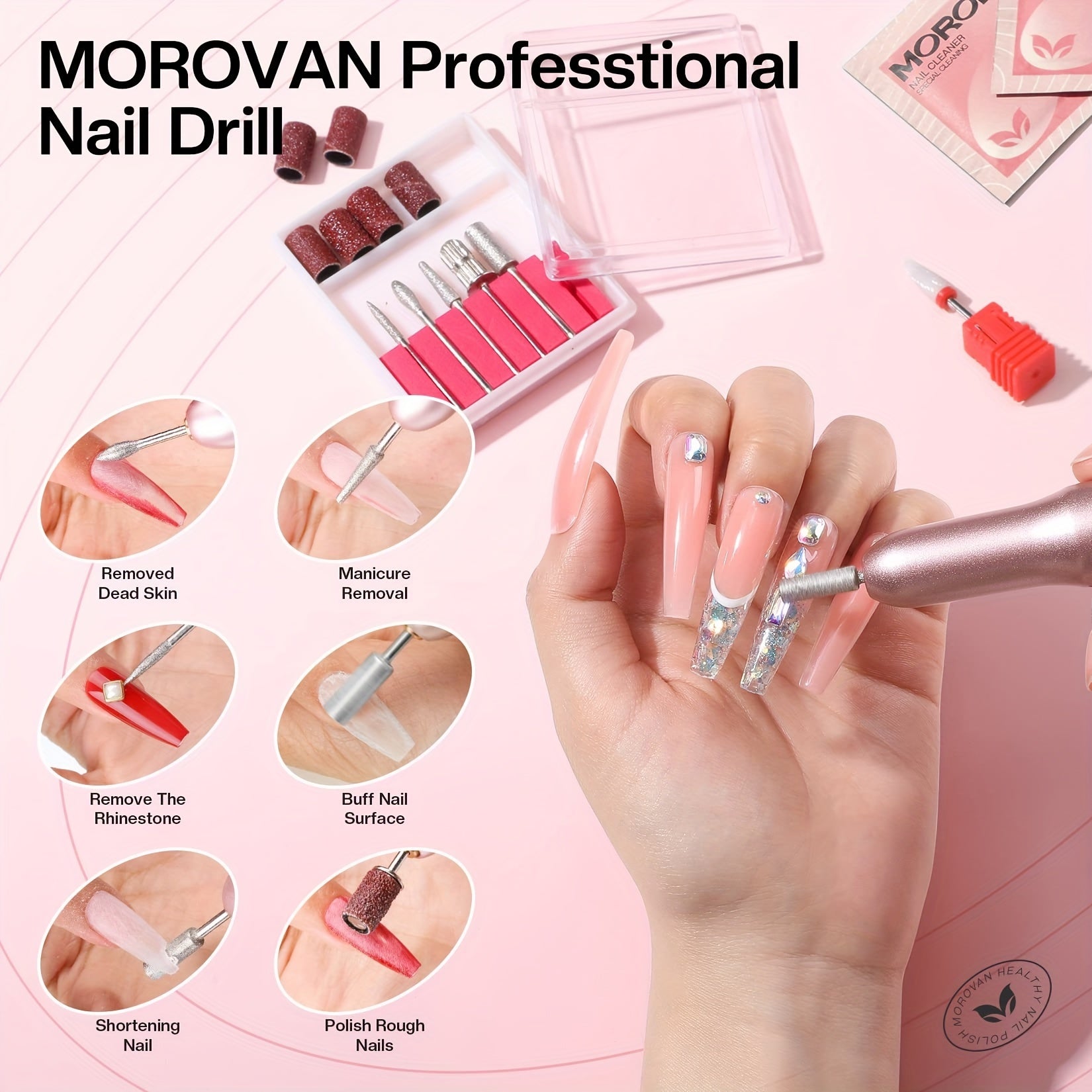 Acrylic Nail Kit with Everything – Professional Starter Acrylic Set for Beginners, Full Nail Supplies with USB Nail Drill & Acrylic Powder