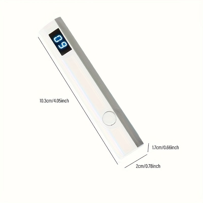 FEIYBA Portable Mini Handheld Nail Lamp with Digital Display - Fast Gel Curing, Wireless, Easy to Carry, Ideal for Home Salons & Travel, USB Rechargeable, Lithium Battery, Oil-Free Nail Care, Portable Nail Lamp|Cylindrical La