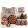 Professional Makeup Brush Set in Combination Light Beige - 20/40pcs with High-Quality Nylon Bristles, Headbands, Sponges & Velvet Applicators, ABS Plastic Handles, Fragrance-Free