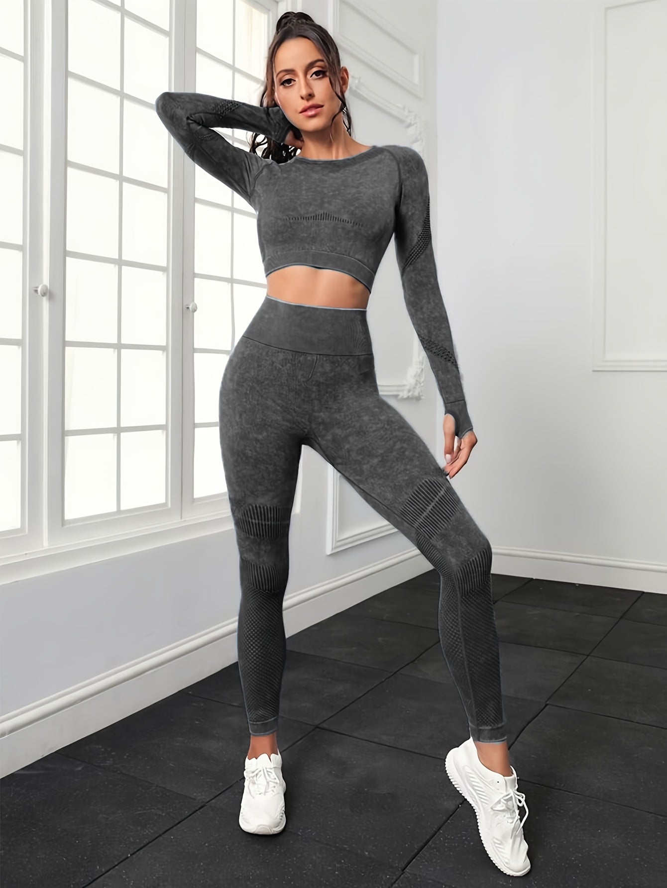 6pcs Yoga Legging Seamless Workout High Waist Butt Liftings Athletic Leggings, High Waisted Leggings for Women - Soft Athletic Tummy Control Pants for Running Cycling Yoga Workout