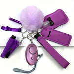9pcs Ultimate Safety Keychain Set - Keychains with Personal Alarm, Self-Defense Security Accessories, and Stylish Design for Women's Daily Protection and Peace of Mind