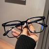 1pc Steampunk-Inspired Blue Light Blocking Glasses - Retro Rectangular Frame with Clear PC Lenses, Durable & Stylish Accessory for Men and Women