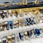 30pcs Punk-Inspired Stainless Steel Rings with Cubic Zirconia - Mixed Style, Sleek & Minimalist for Men & Women, Ideal for Daily Wear, Parties, and Gifts, Randomly Selected, Everyday Rings|Punkinspired Rings|Durable Rings