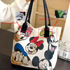 Mickey & Minnie Mouse Large Canvas Tote Bag – Colorful Cartoon Design, Spacious Shoulder & Handbag for Shopping, Travel, and Everyday Use, Novelty Purse