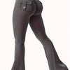 1pc Women'S Sexy High Stretch Yoga Pants with Pocket, Knitted Polyester, Long Length, Regular Fit, All-Season Athletic Tights for Running, Cycling, and Exercise