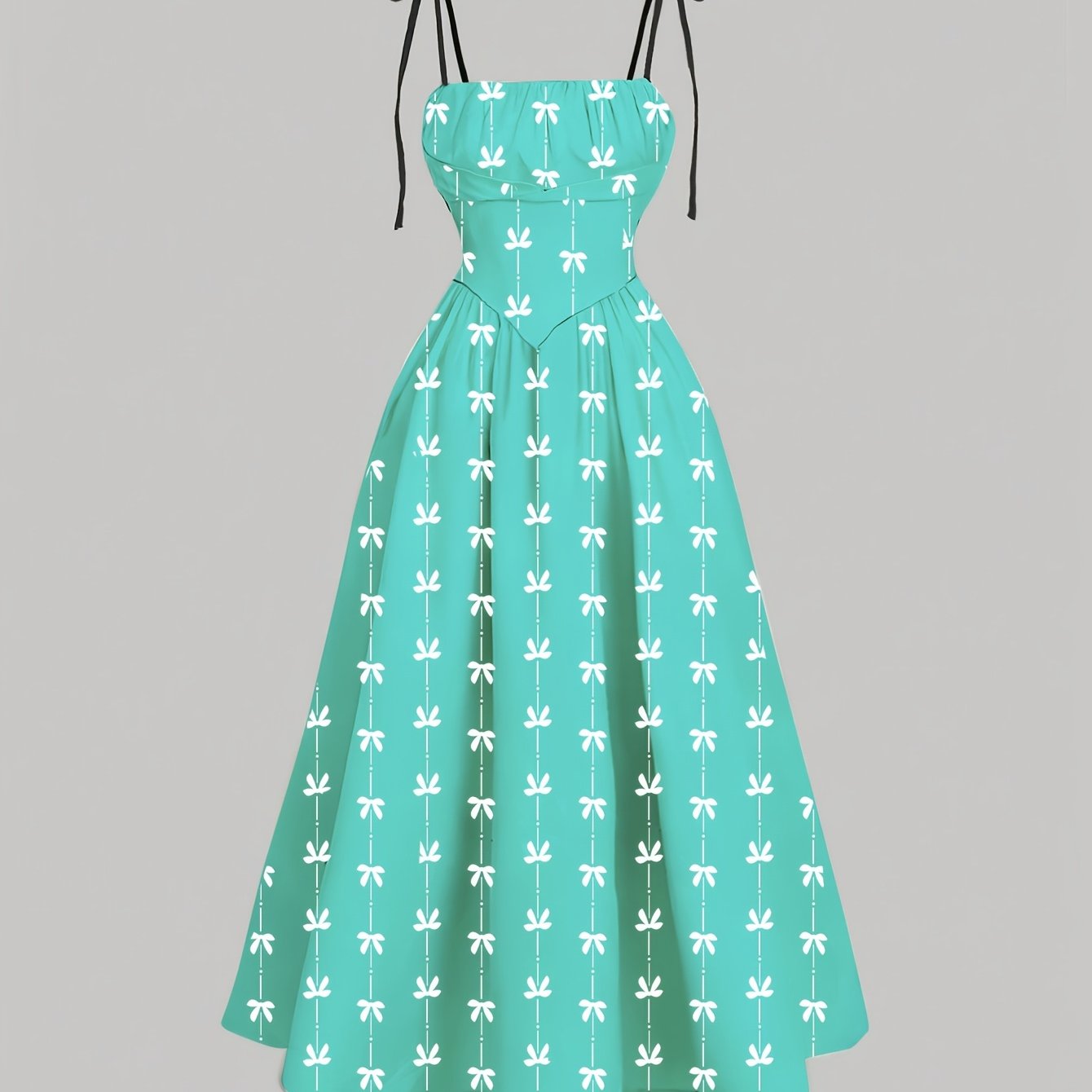 Elegant Floral Print Halter Dress with Ruffle Detail - Sleeveless, All-Season, Adult Women'S Fashion, Sleeveless Dress | Floral Print Dress | Ruffle Detail Dress