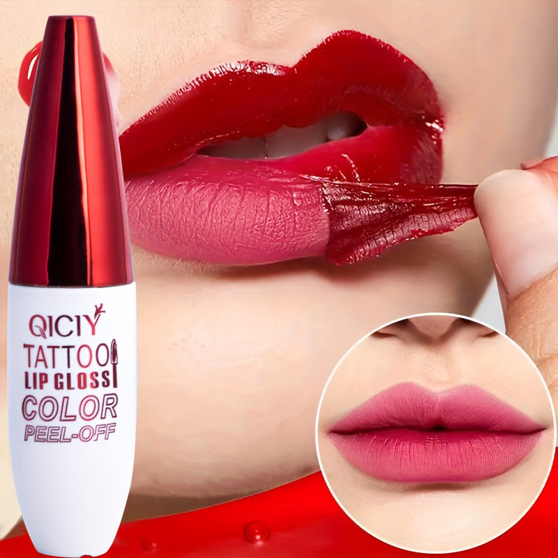 Long-Lasting Waterproof Peel-Off Lip Stain – Matte Finish Tattoo Lip Gloss in Pink, Red & Orange Shades for All Skin Types