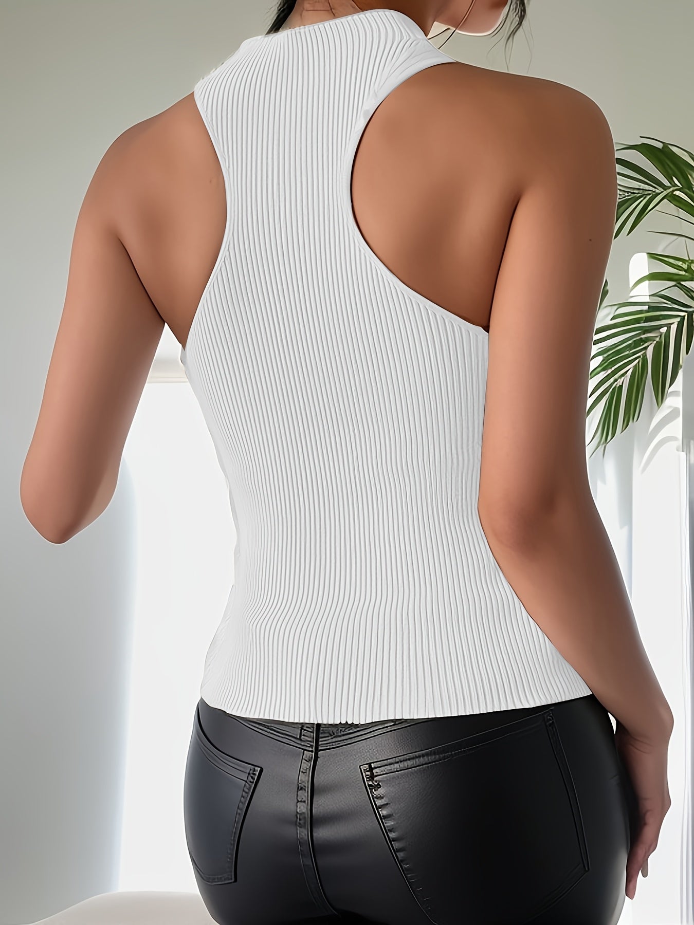 Elegant Directional Women'S Off-Shoulder Halter Knit Sweater Top