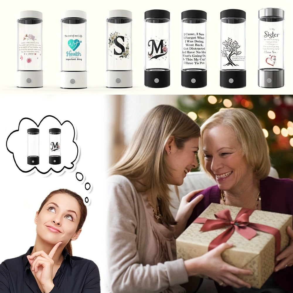 Portable hydrogen water bottle, upgraded version of 1000mAh rich in hydrogen water cup, rechargeable electrolytic hydrogen generator for 3 minutes, bubble machine spare parts, suitable for home office travel fitness