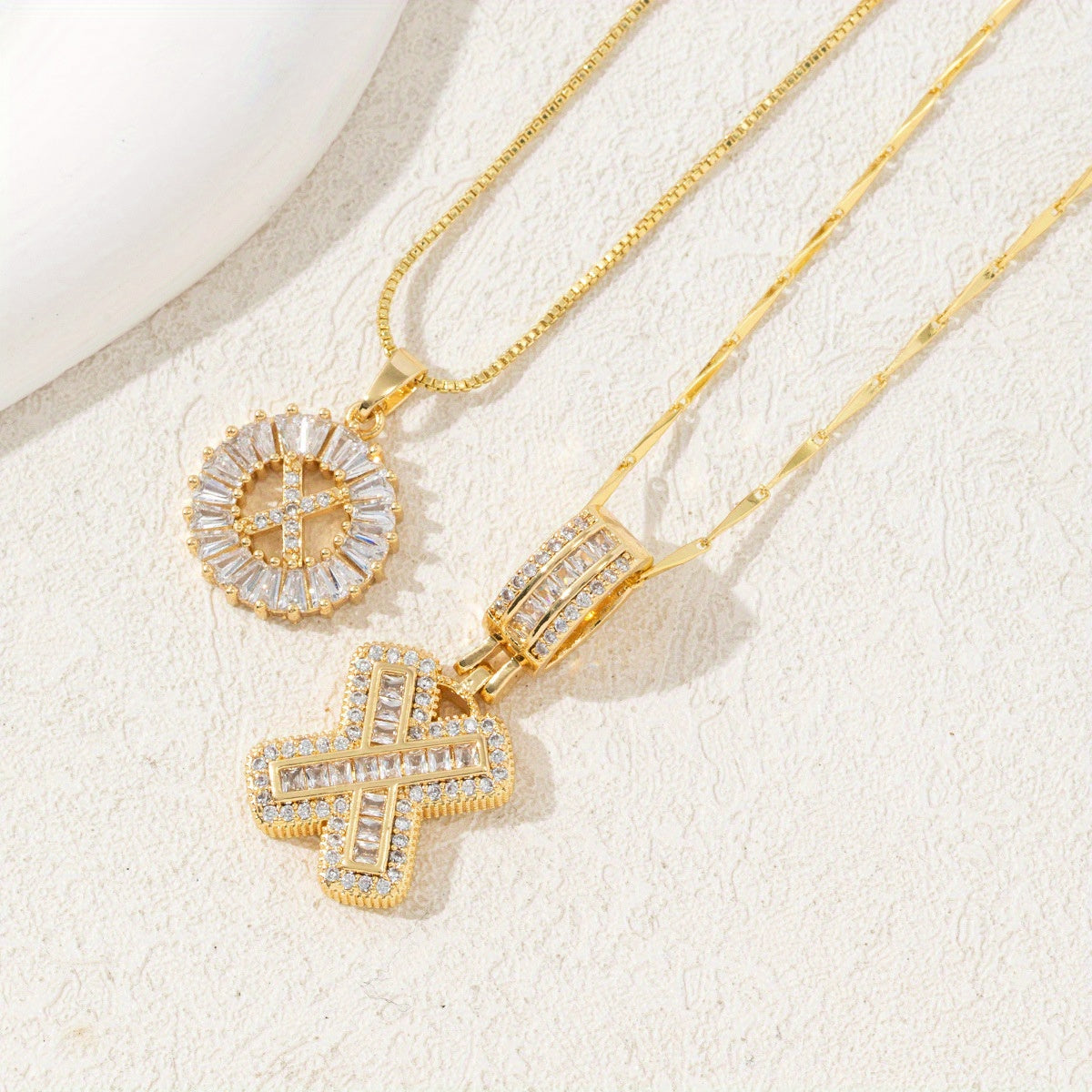 2 Packages of Initial Pendant Necklace, Letter Necklace with Adjustable 17 "-19" Chain, Valentine'S Day Gift, Suitable for Ladies And Girls